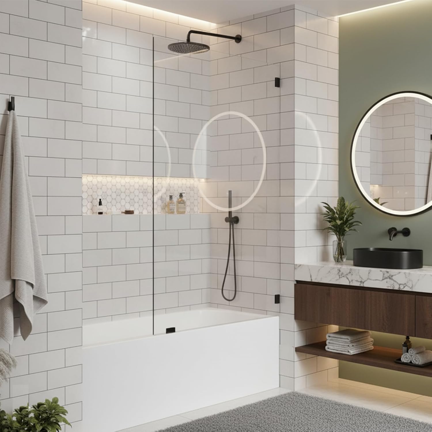 Read more about the article 26 in. W * 52 in. H Frameless Shower Doors for Bathtub