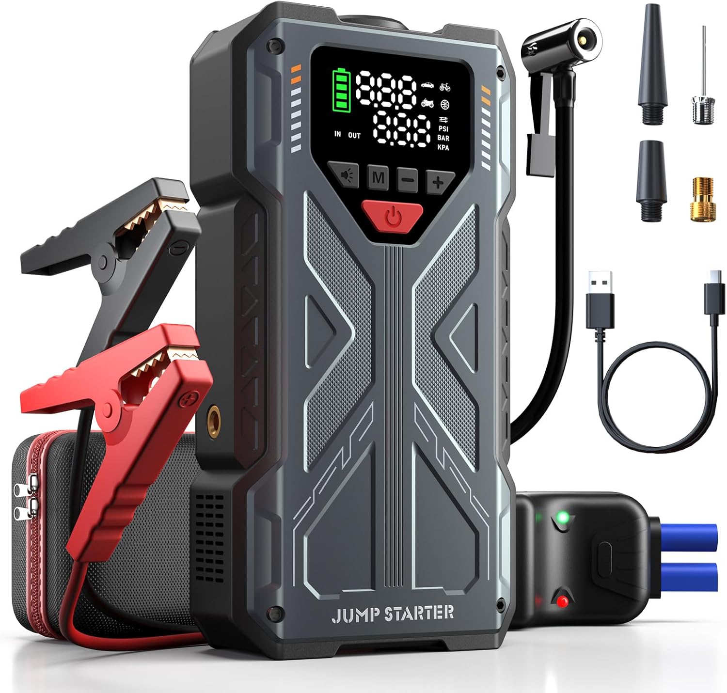 Read more about the article Jump Starter with Air Compressor, 4000A Battery Jumper Starter Portable and 150PSI